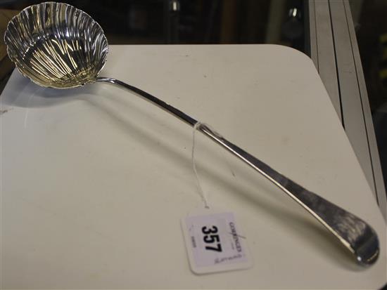 An early George III silver Old English pattern soup ladle, 4.5 oz.